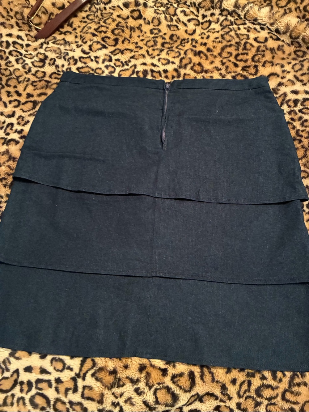 Larry Levine Navy Tiered Mini Skirt- never wore but took tags off